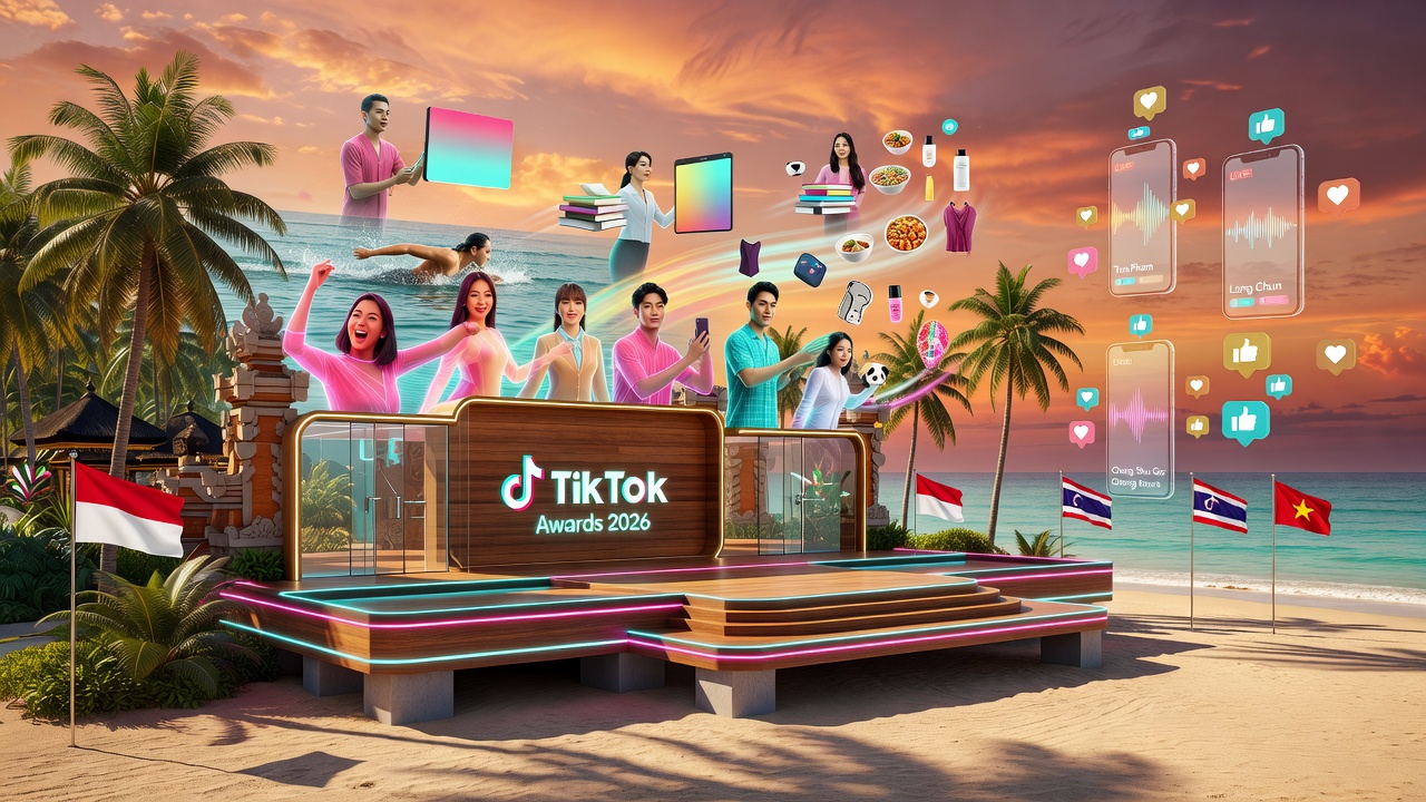 TikTok Awards 2026 Chega ao Sudeste Asiático com Indicados Revelados