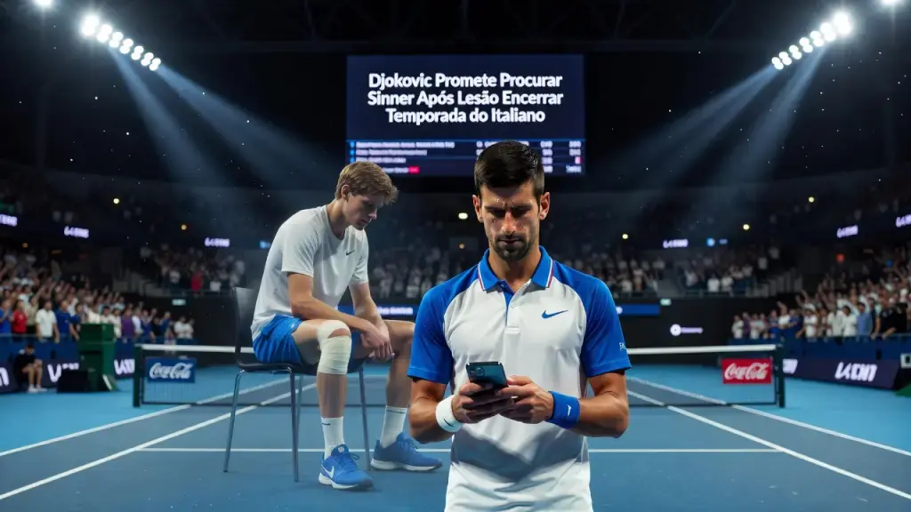 Djokovic Promete Procurar Sinner Após Lesão Encerrar Temporada do Italiano