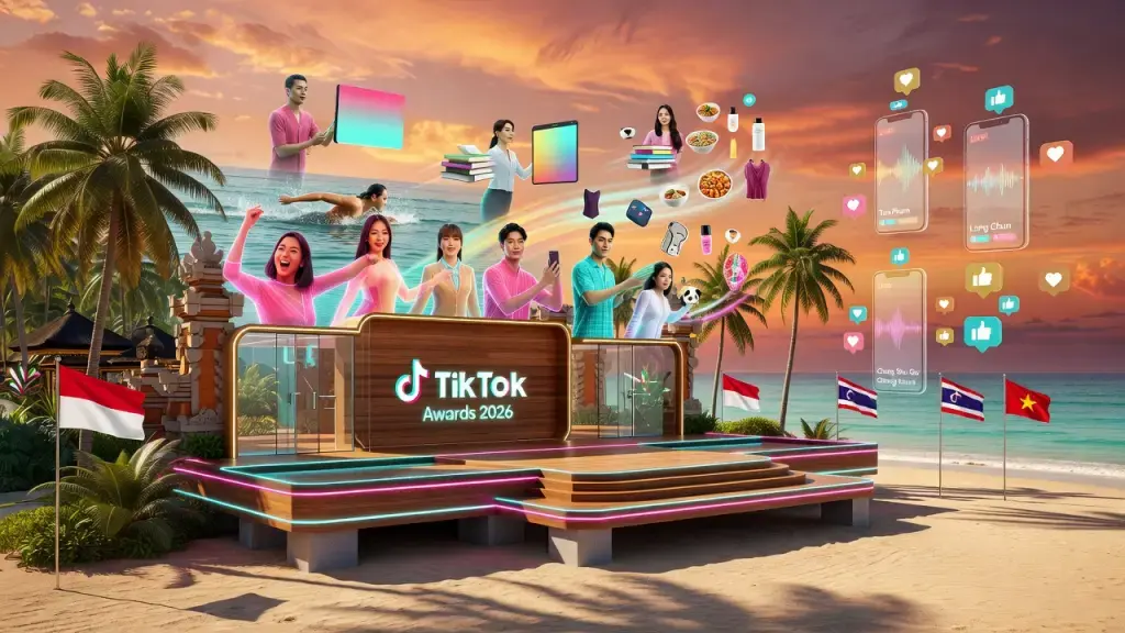 TikTok Awards 2026 Chega ao Sudeste Asiático com Indicados Revelados